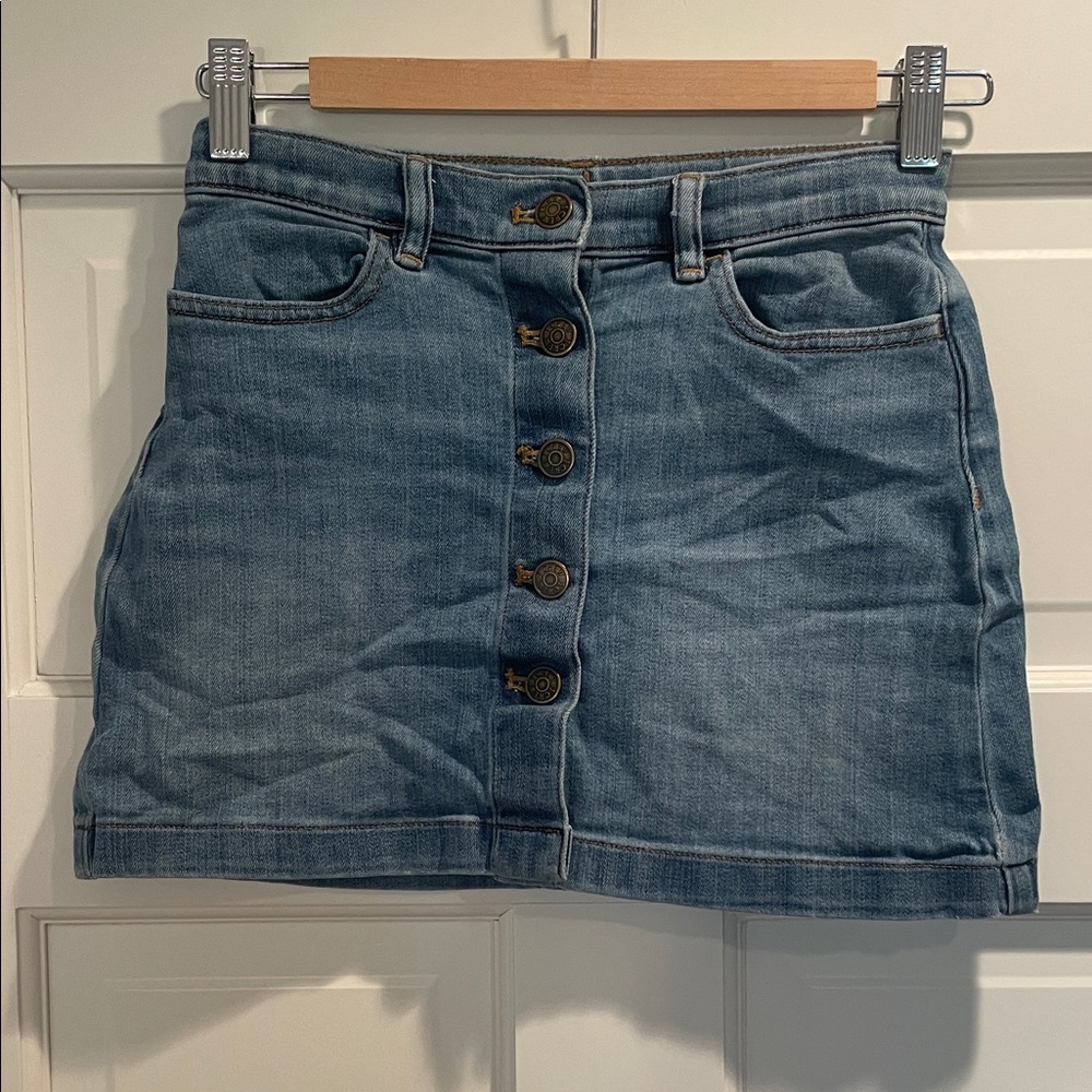 Crewcuts Blue Button-Front Mini Skirt